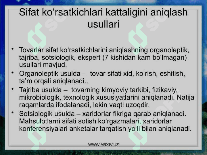 Mahsulot sifati va uni boshqarish 3