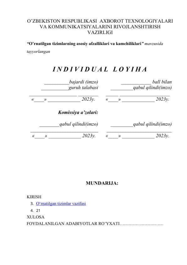 O’rnatilgan tizimlarning asosiy afzalliklari va kamchiliklari