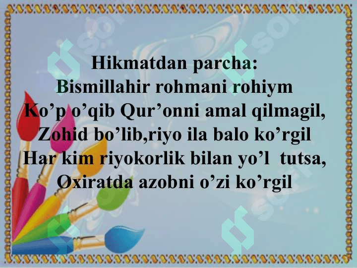 Yassaviyning hayoti va ijodi 7