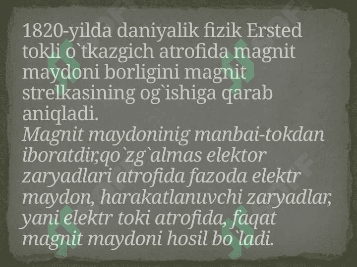 Magnit maydoni toklarning o'zaro ta'siri 4
