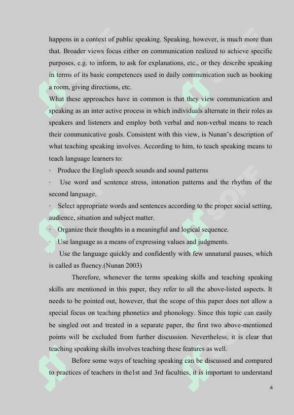 Developing Speaking Skills in Foreign Language 4