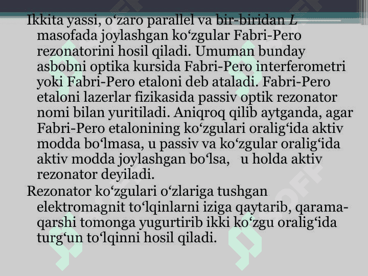 REZONATOR VA ULARNING TURLARI 5