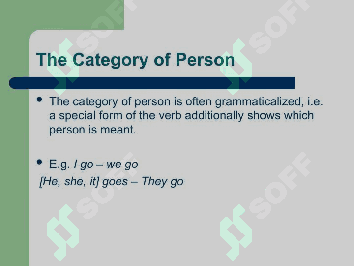 The verb categories 4