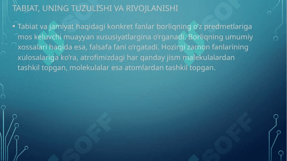 Tabiat va jamiyat falsafasi 3