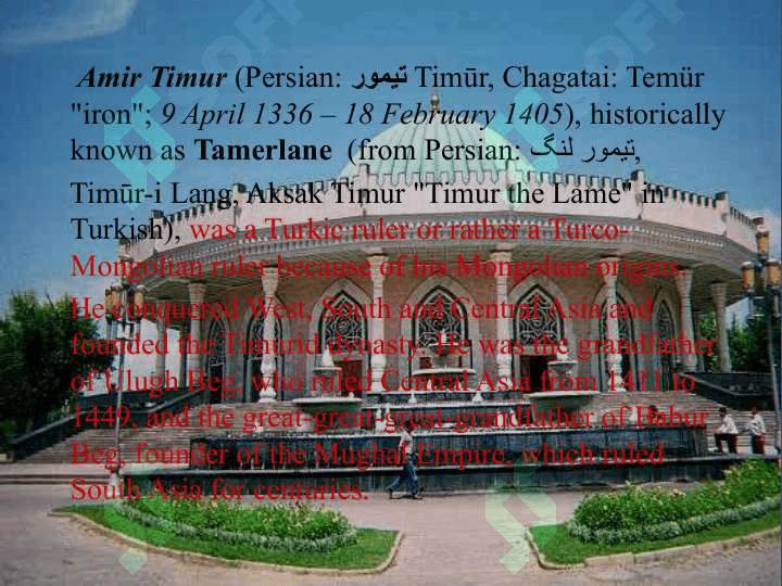 The Timurid’s dynasty 2