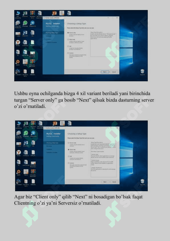 Ma’lumotlar bazasi dasturlarini o’rnatish va sozlash(MySql server, Oracle Server, Microsoft Sql Server). 3