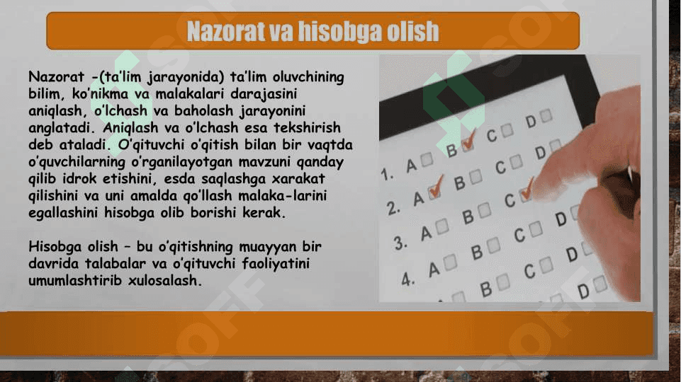 Ta’limni olganlikni tashxis etish 3