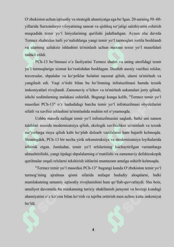 Termez temir yul masofasi PCh-13 4