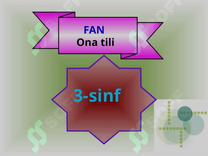 3 sinflar uchun So'z turkumlari  Takrorlash dars ishlanma 2