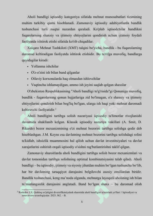 Qishloq joylarda aholi bandligini taʼminlash mexanizmini. 5