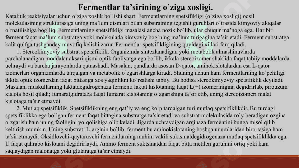Fermentativ jarayonlar kinetikasi 3
