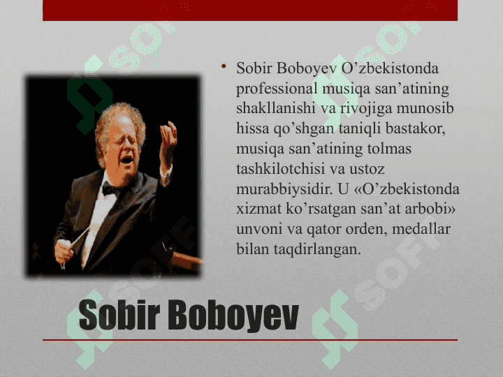 Sobir Boboyev hayoti va ijodi 2