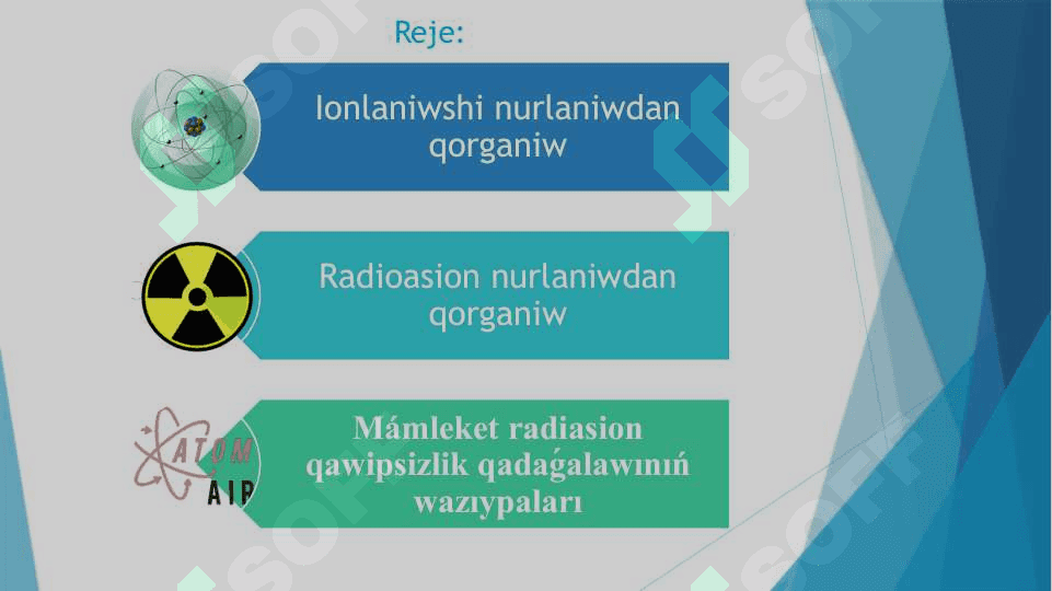 Radioaktiv zatlar menen islegende radiasion qawipsizlik tiykarları 2
