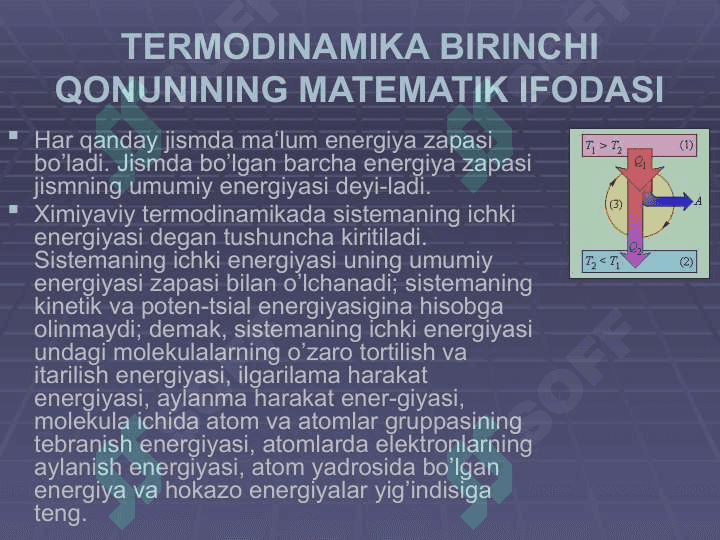 Termodinamikaning  birinchi qonuni 4