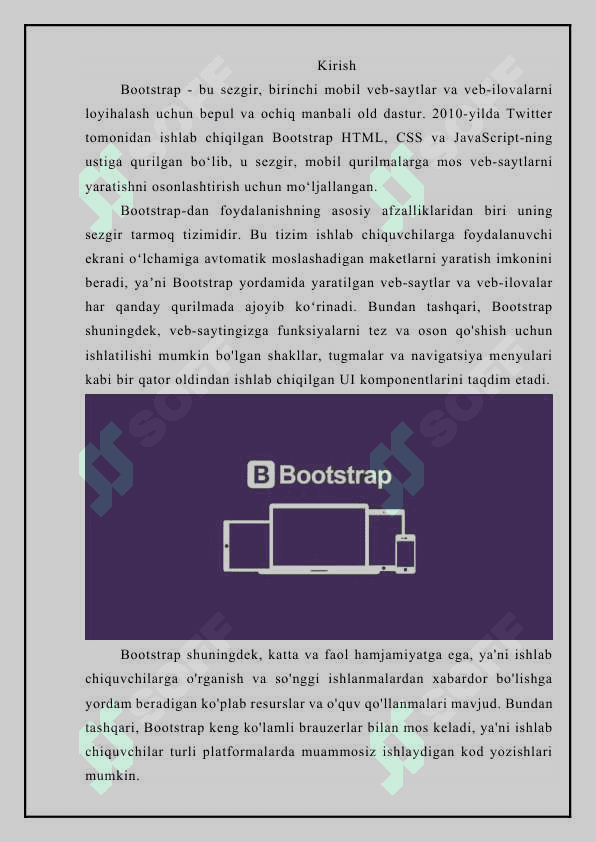 Bootstrap freymvorkda formalar bilan ishlash, amaliy ko‘rsatmalar. 3