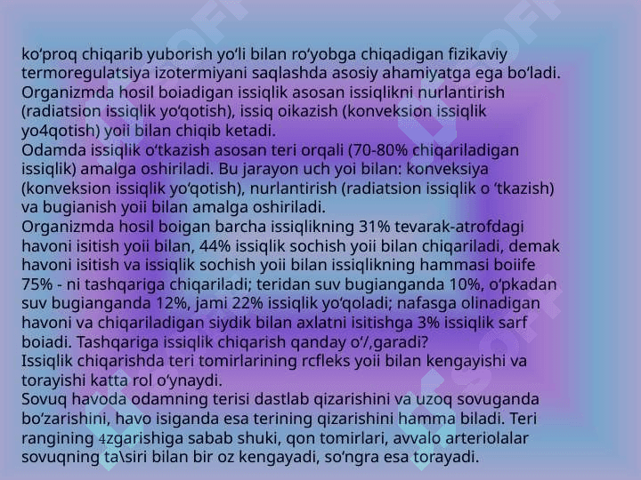 TURLI IQLIM SHAROITLARIDA TERMOREGULYATSIYA 8