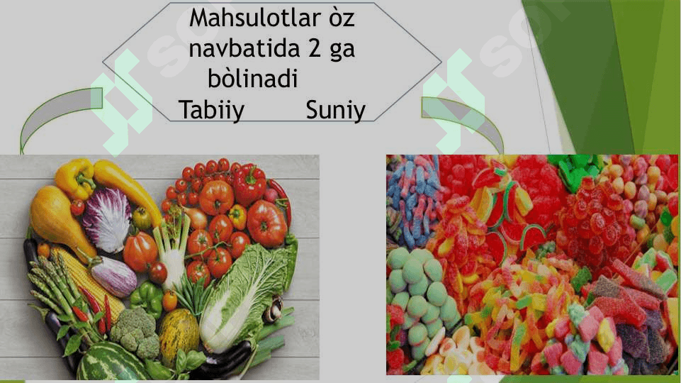 Tabiiy va sun’iy mahsulotlar 3