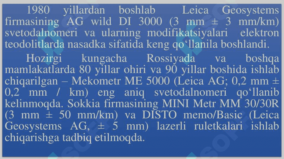 Bilvosita masofa o‘lchash 7
