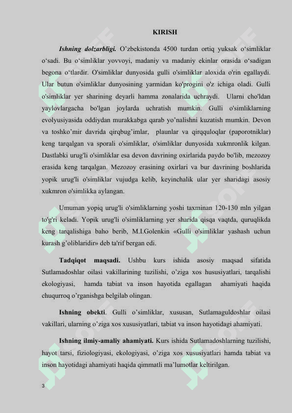 OʻZBEKISTON FLORASIDA AKALIFA, SUTLAMADOSHLAR OILASI 3