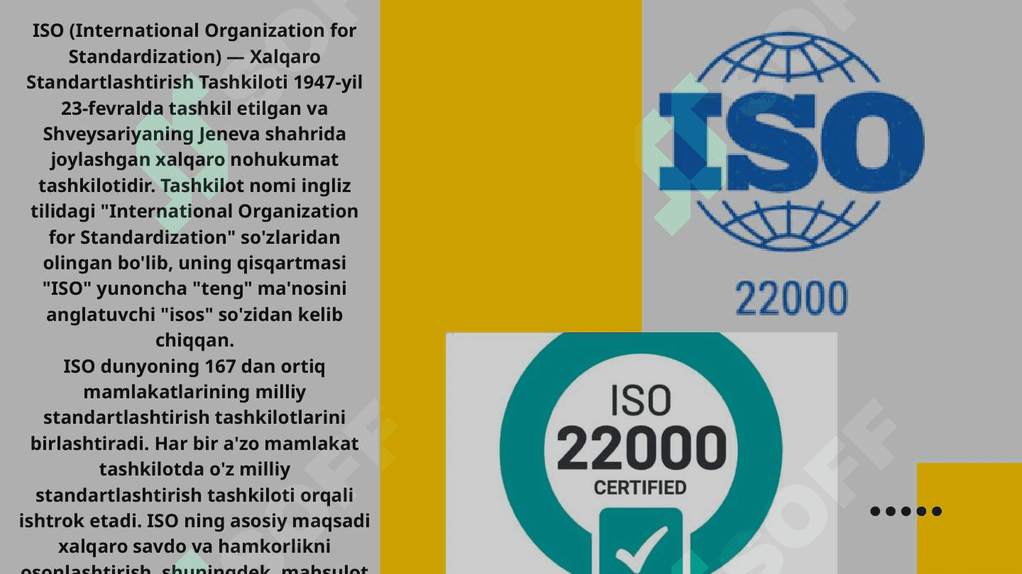 Sertifikatlashtirish sohasida ISO tashkilotining faoliyati 2