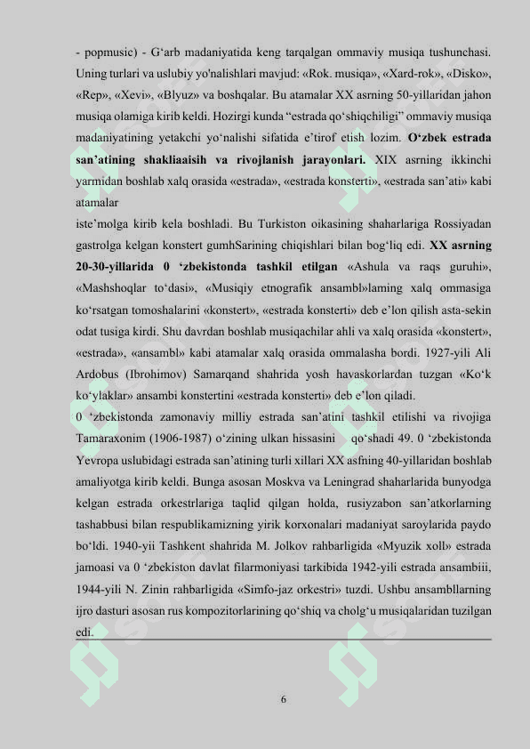 O’ZBEK MILLIY ESTRADA SAN’ATI KECHAVA BUGUN 6
