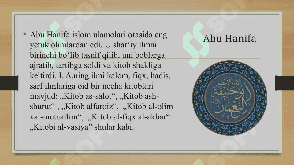 IMOMI AZAM ABU HANIFA HAQIDA 4