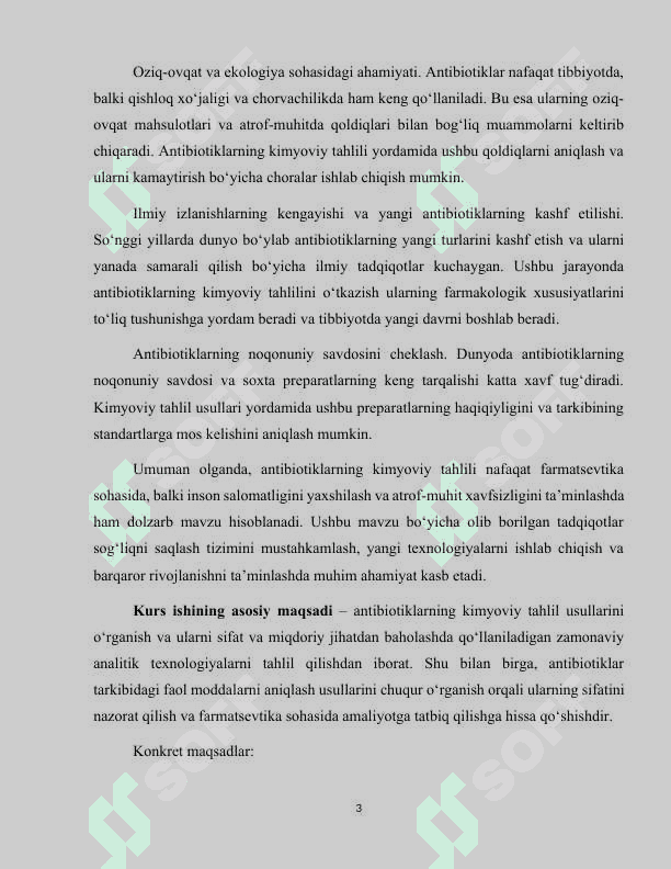Antibiotiklarning kimyoviy tahlili 3