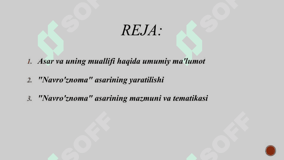 Umar Xayyomning "Navro'znoma" asarini o'qish 2
