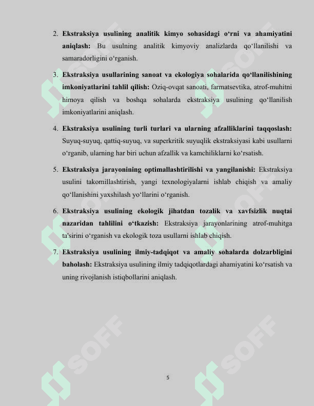 Ekstraksiya usuli 5