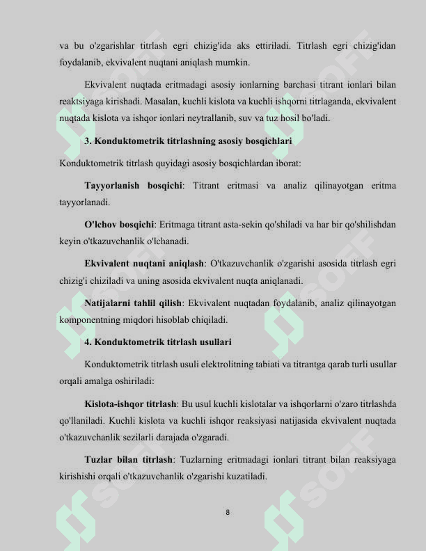 Konduktometrik titrlash 8