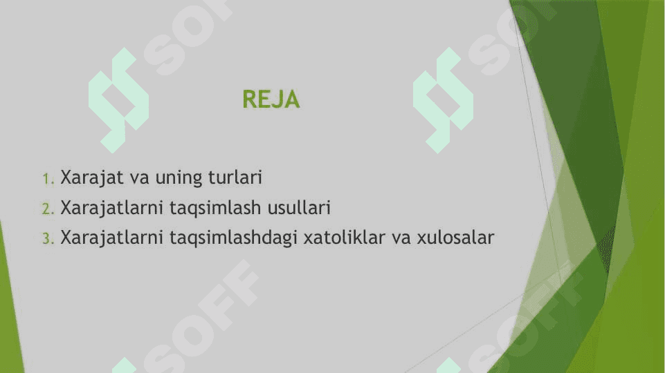 Xarajatlarni taqsimlash usuli 2