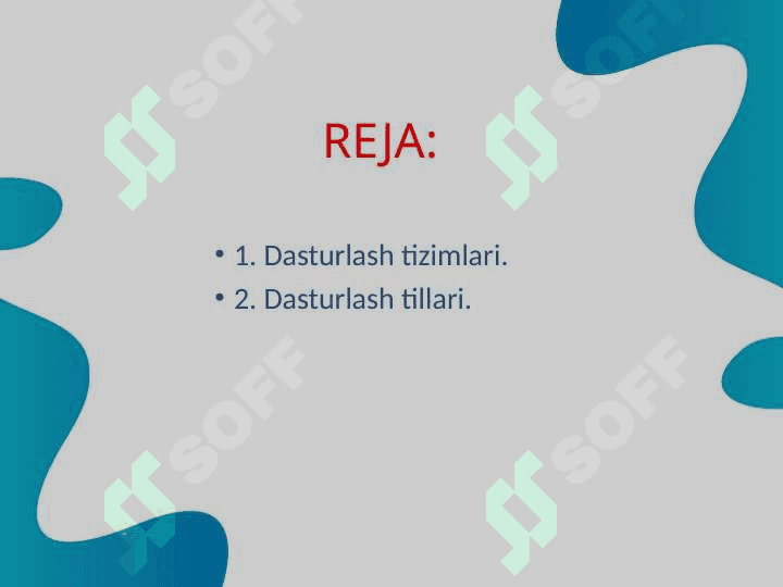 Dasturlash tizimlari va tillari 2