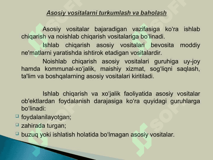 «ASOSIY VOSITALAR VA NOMODDIY AKTIVLAR HISOBI» 6
