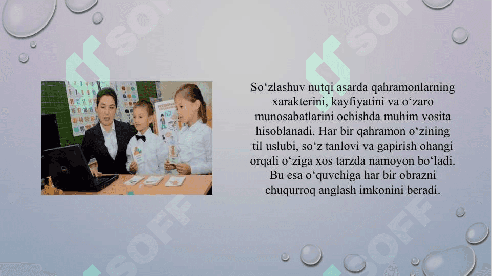 So’zlashuv nutq uslubi. Basiiy asarlardan misollar to’plash 3