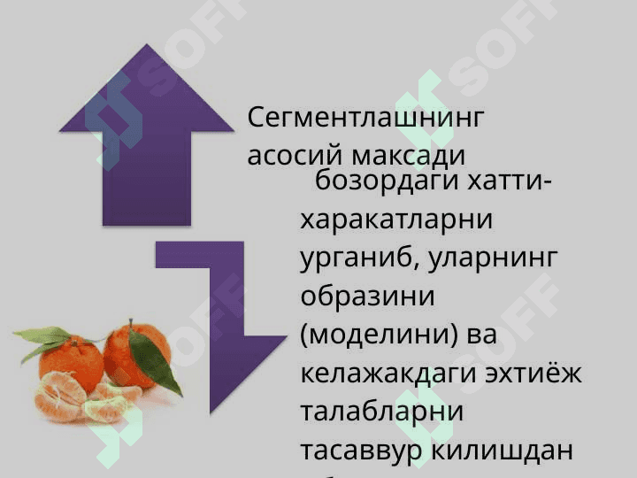 Бозор сегментацияси ва харидорлар турлари 5