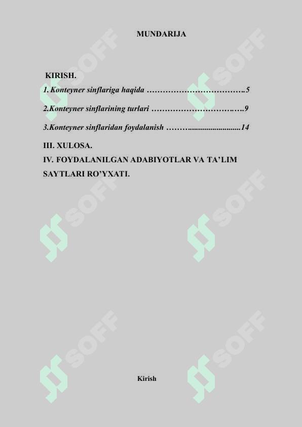 Konteyner sinflar 2