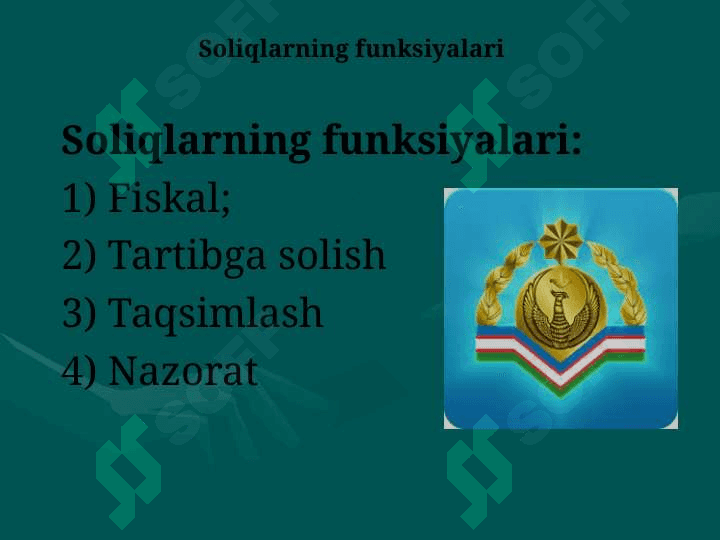 SOLIQLAR VA SOLIQ SIYOSATI 6