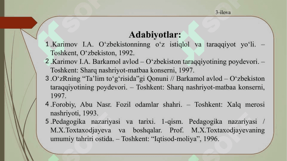 Ta’limni tashkil etish shakllari va turlari. 3