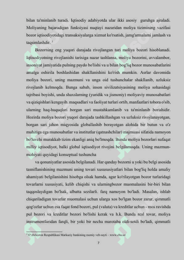 O’zbekistonda inflyatsiyaviy targetlashga asoslangan pul-kredit siyosatini amalga oshirishning o’ziga xos jihatlari 7