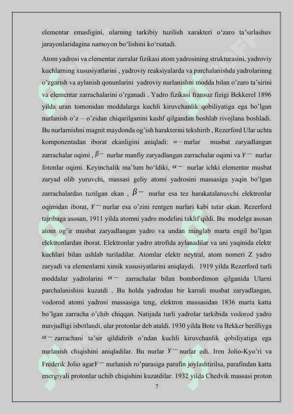 Elеmеntar zarralarning asosiy xususiyatlari va klassifikatsiyasi 7