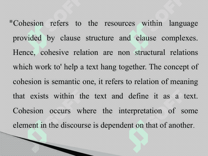 Grammatical cohesion in discourse references 2