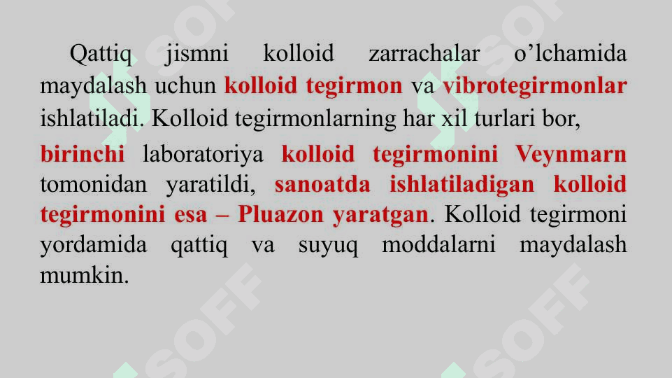 Kolloid sistemalarning olinish usullari 7