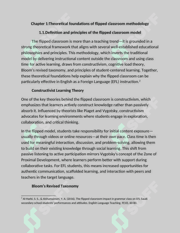 Theoretical foundations of flipped classroom methodology 5