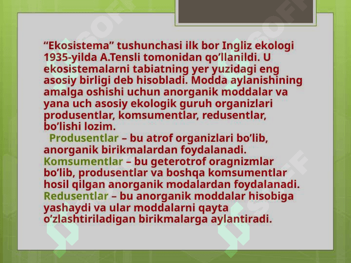 Ekosistema va ularning turlari 3