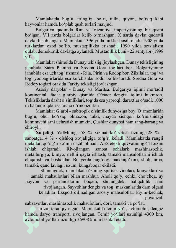 Sharqiy Yevropa mamlakatlari KURS ISHI 6
