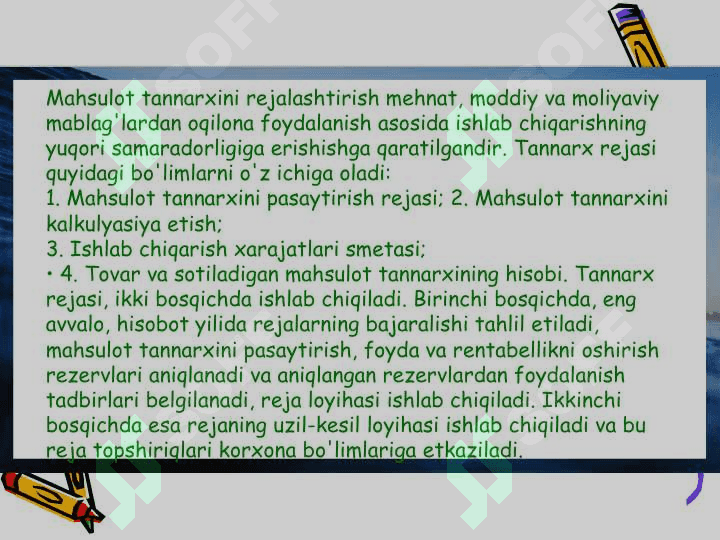 Ishlab chiqarish xarajatlari 8