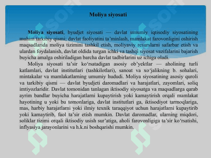 MOLIYAVIY SIYOSAT  2 3