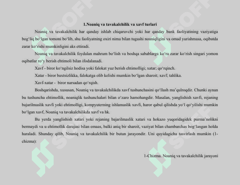 Noaniqlik va tavakkalchilik 2