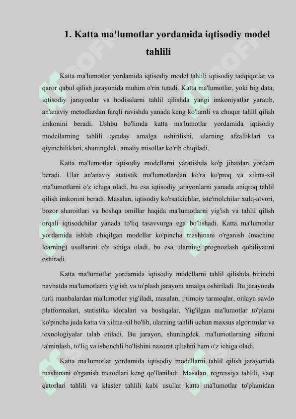 Ekonometrik modellarning axborot ta minoti 3