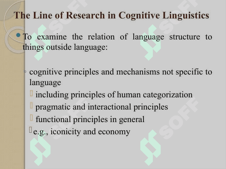 Cognitive Linguistics 3